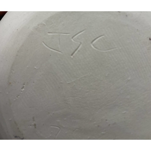 Studio Art Pottery Vase Hand Painted in Green with Textured Brown Stripes - Picture 9 of 11